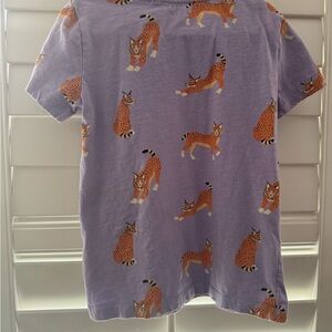 Kids Purple Shirt with Lynx Print
